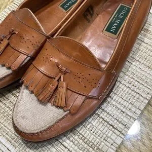Cole Haan | Shoes | Mens Cole Haan Leather And Linen Loafers  display picture 1